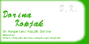 dorina kopjak business card